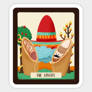 Dessert Tarot card-The Lovers Sticker